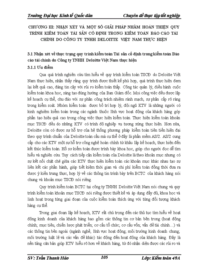 image for page THS Quy trình kiểm toán Tài sản cố định trong kiểm toán Báo cáo tài chính do Công ty Trách nhiệm Hữu hạng Deloitte Việt Nam thực hiện