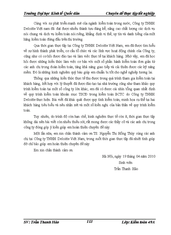 image for page THS Quy trình kiểm toán Tài sản cố định trong kiểm toán Báo cáo tài chính do Công ty Trách nhiệm Hữu hạng Deloitte Việt Nam thực hiện