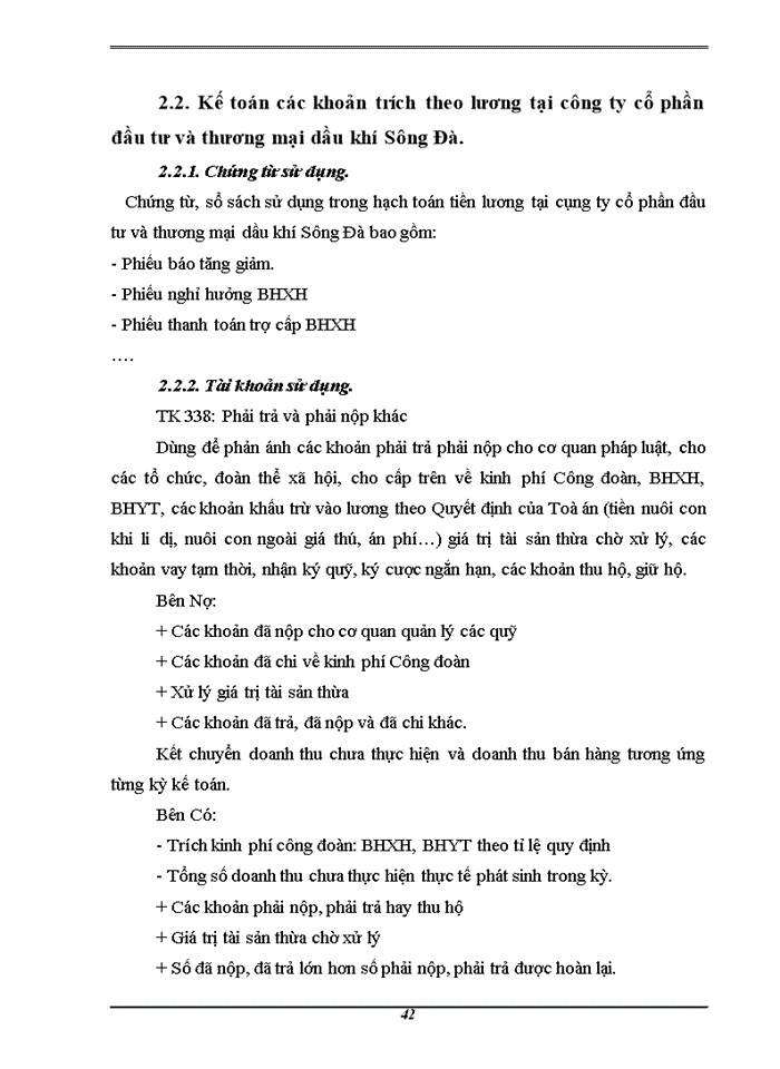 image for page Hoàn thiện kế toán tiền lương và các khoản trích theo lương tại Công ty cổ phần đầu tư và thương mại dầu khí Sông Đà