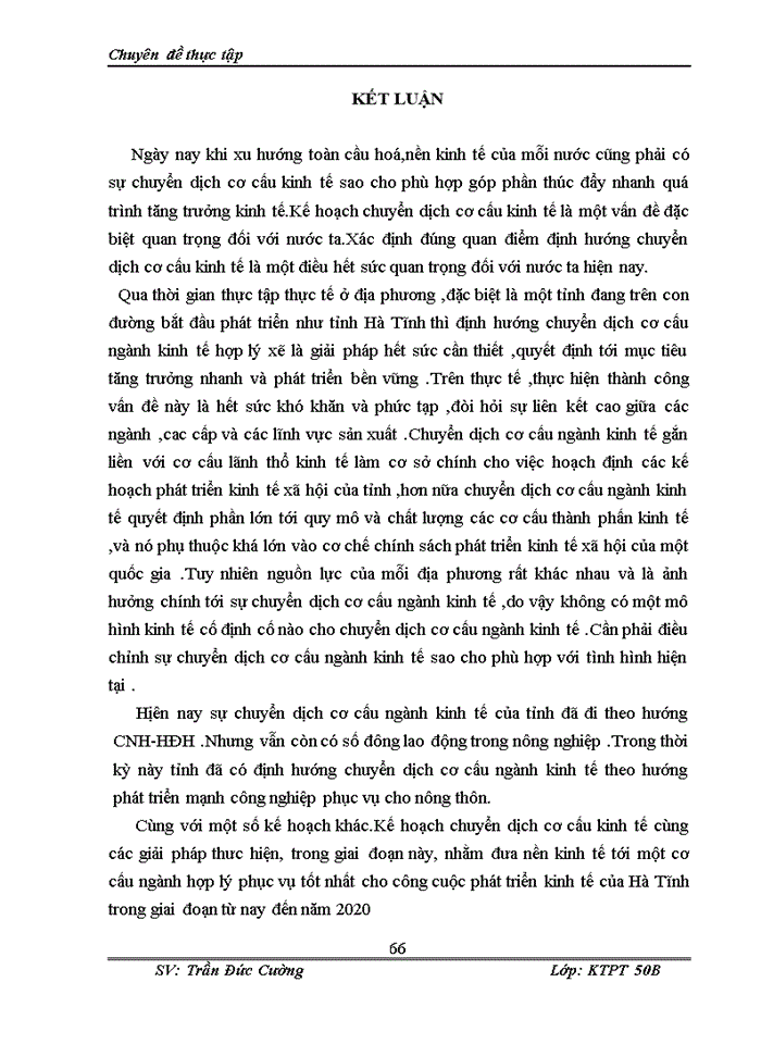 image for page Thực trạng định hướng và giải pháp chuyển dịch cơ cấu ngành kinh tế Hà Tĩnh giai đoạn 2011-2020