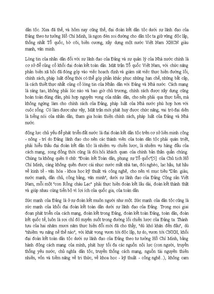 image for page Tư tưởng Phân tích luận điểm Hồ Chí Minh Nước Việt Nam là một dân tộc Việt Nam là một