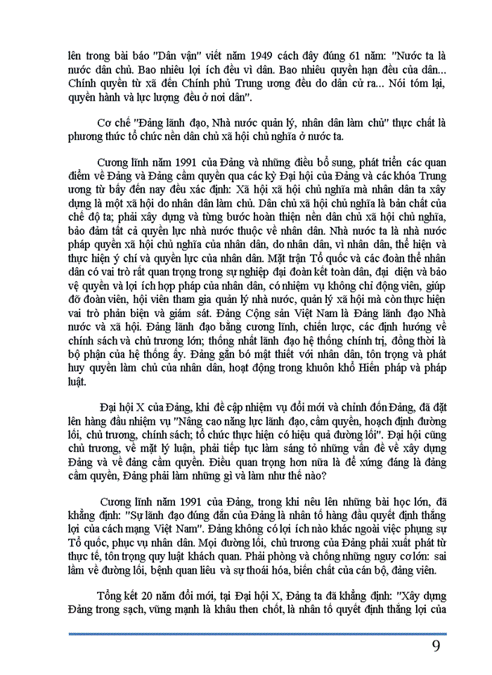 image for page Đường lối Đảng Phân tích luận điểm Đảng ta là một đảng cầm quyền mỗi đảng viên và cán bộ phải thật sự thấm nhuần đạo đức Cách mạng thật sự cần kiệm liêm chính chí công vô tư phải giữ gìn Đảng ta thật trong sạch phải xứng đáng là người lãnh đạo là người đầy tớ trung thành của nhân dân của Hồ Chí Minh liên hệ thực tiễn tại Việt Nam hiện nay