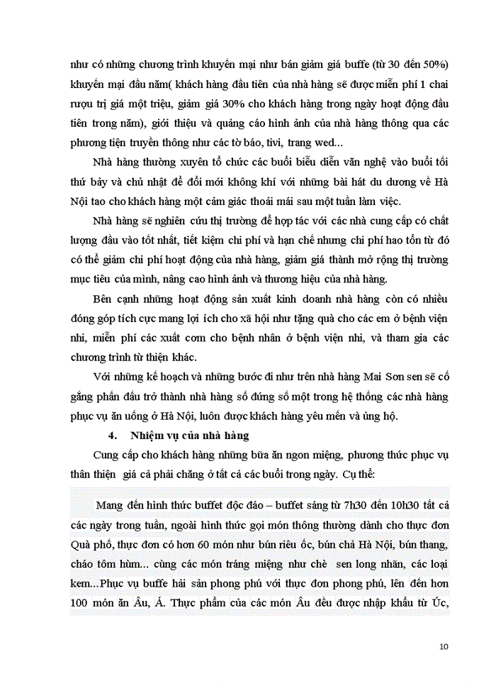 image for page Báo cáo thực tập tổng hợp tại nhà hàng Mai Sơn sen