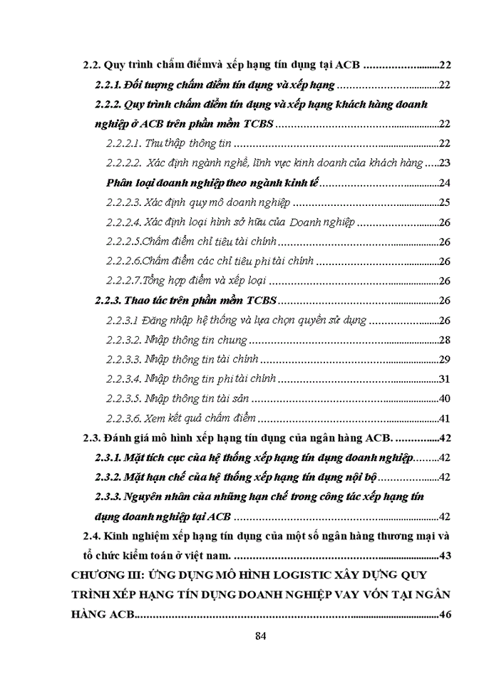 image for page Ứng dụng mô hình Logistic xây dựng quy trình xếp hạng tín dụng doanh nghiệp vay vốn tại ngân hàng ACB