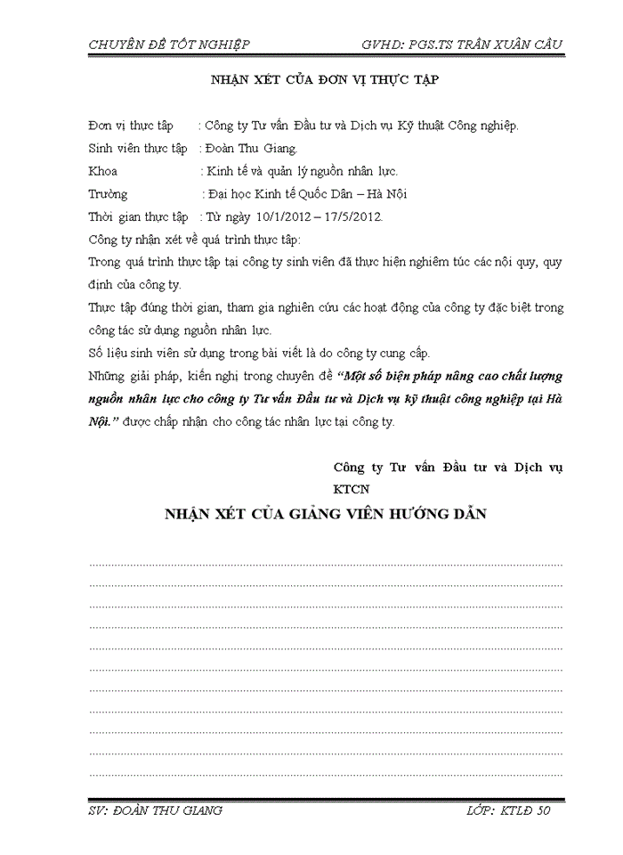 image for page Một số biện pháp nâng cao chất lượng nguồn nhân lực cho Công ty Tư vấn Đầu tư và Dịch vụ kỹ thuật công nghiệp tại Hà Nội