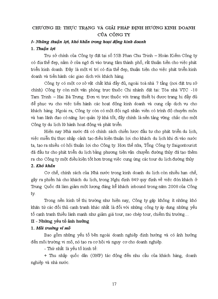 image for page Tình hình hoạt động kinh doanh Chi nhánh Công ty Trách nhiệm Hữu hạng một thành viên dịch vụ Lữ hành Saigontourist tại Hà Nội