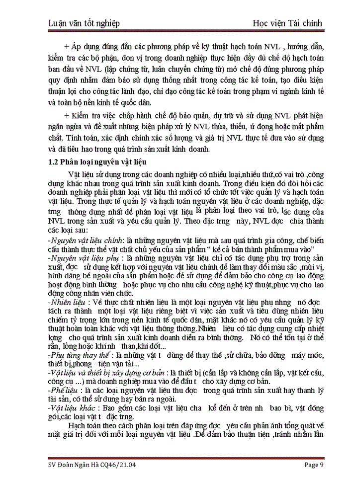 image for page Kế toán nguyên vật liệu tại Tổng Công ty cổ phần Rượu-Bia-Nước giải khát Hà Nội