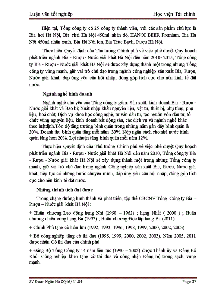 image for page Kế toán nguyên vật liệu tại Tổng Công ty cổ phần Rượu-Bia-Nước giải khát Hà Nội