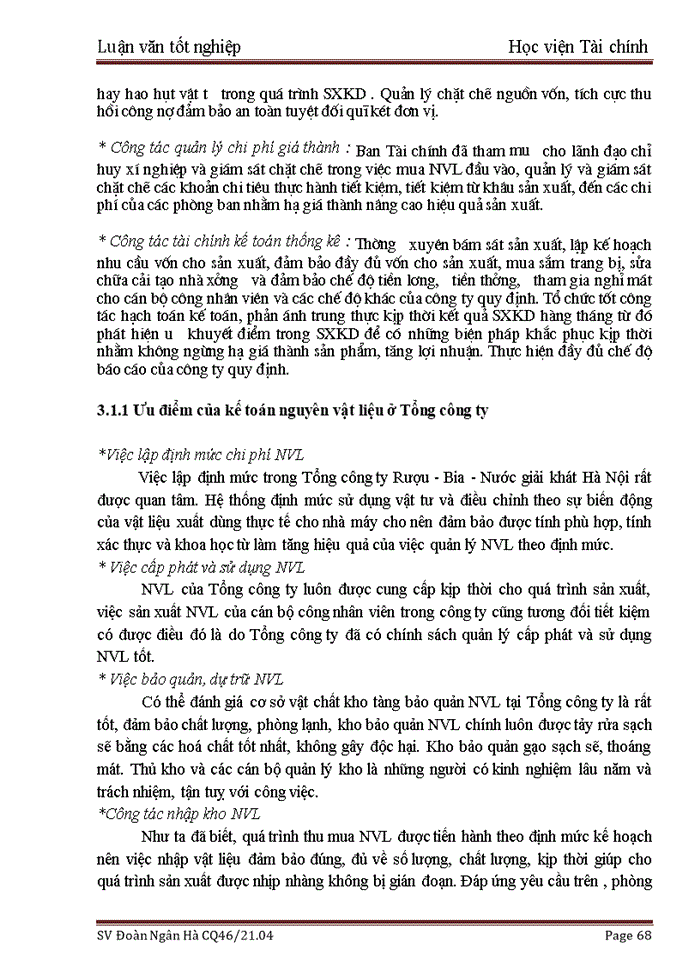 image for page Kế toán nguyên vật liệu tại Tổng Công ty cổ phần Rượu-Bia-Nước giải khát Hà Nội