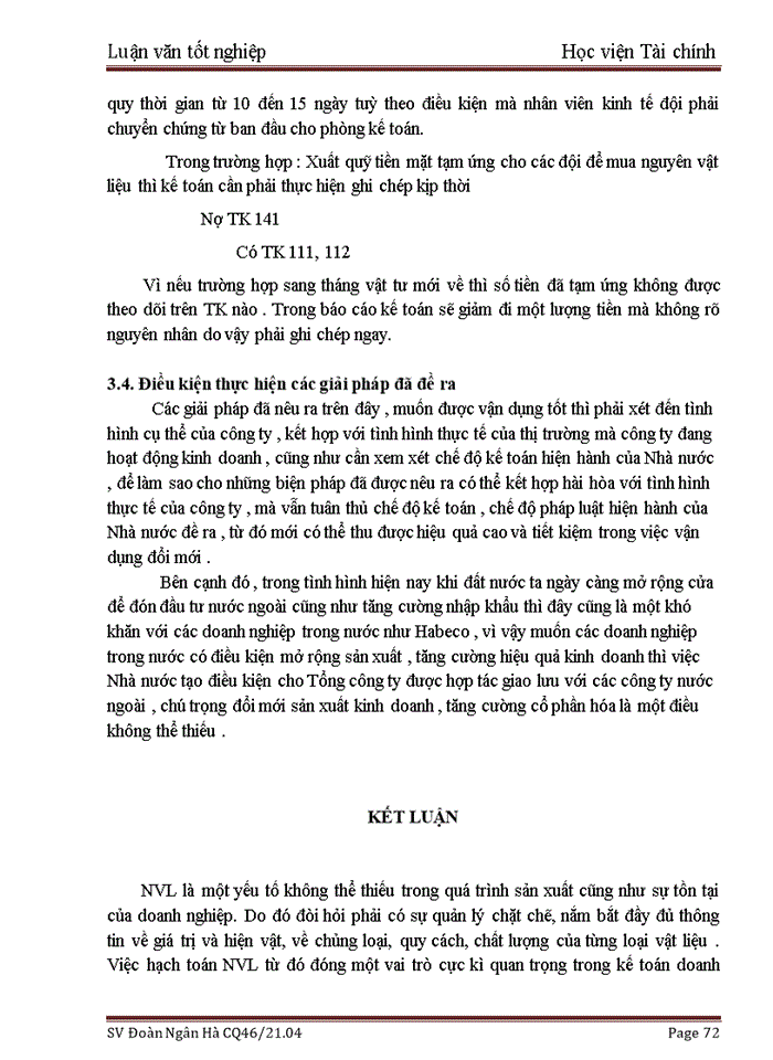 image for page Kế toán nguyên vật liệu tại Tổng Công ty cổ phần Rượu-Bia-Nước giải khát Hà Nội