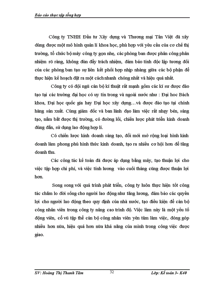 image for page Thực trạng hoạt động sản xuất kinh doanh của Công ty Trách nhiệm Hữu hạng Đầu tư Xây dựng và Thương mại Tân Việt