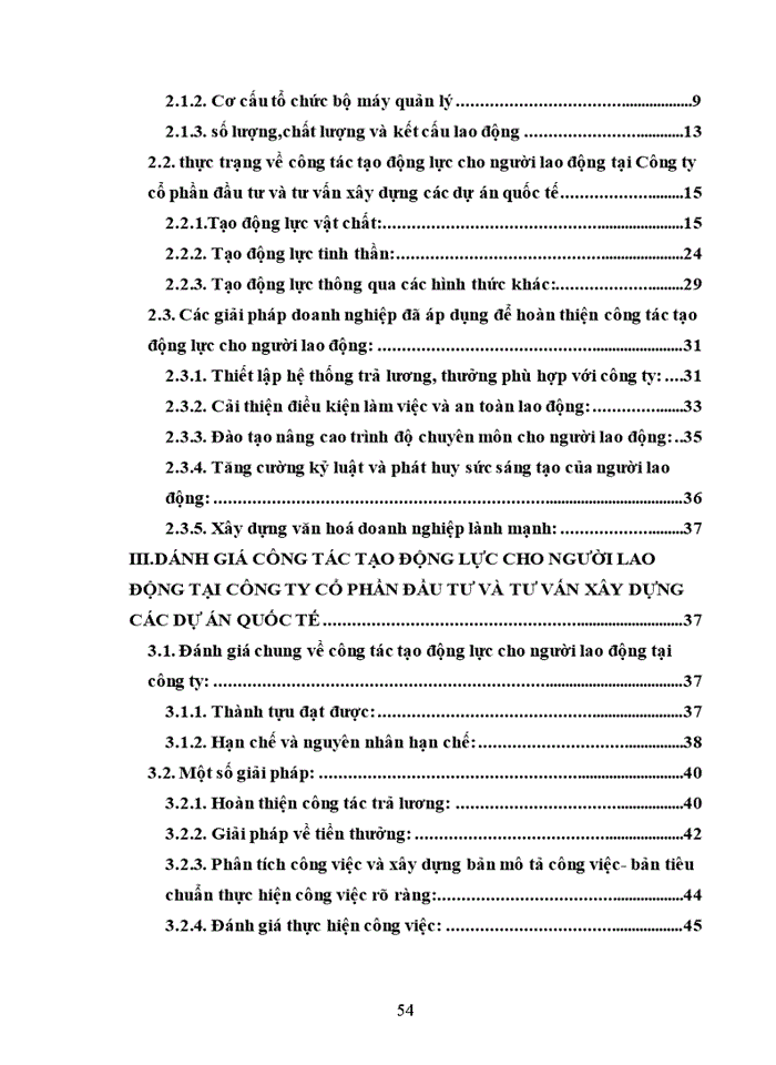 image for page Hoàn thiện công tác tạo động lực cho người lao động tại Công ty cổ phần đầu tư và tư vấn xây dựng các dự án quốc tế
