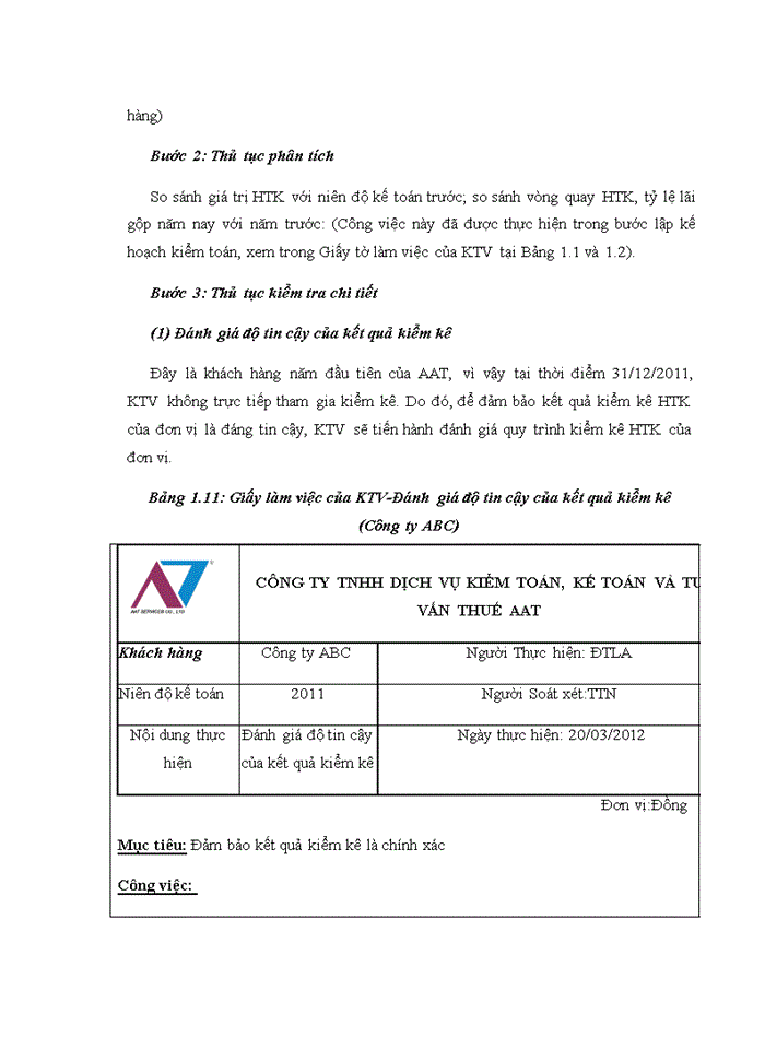 image for page THS Hoàn thiện quy trình Kiểm Hàng tồn kho trong quy trình kiểm toán Báo cáo tài chính tại Công ty Trách nhiệm Hữu hạng Dịch vụ Kiểm toán Kế toán và Tư vấn Thuế AAT