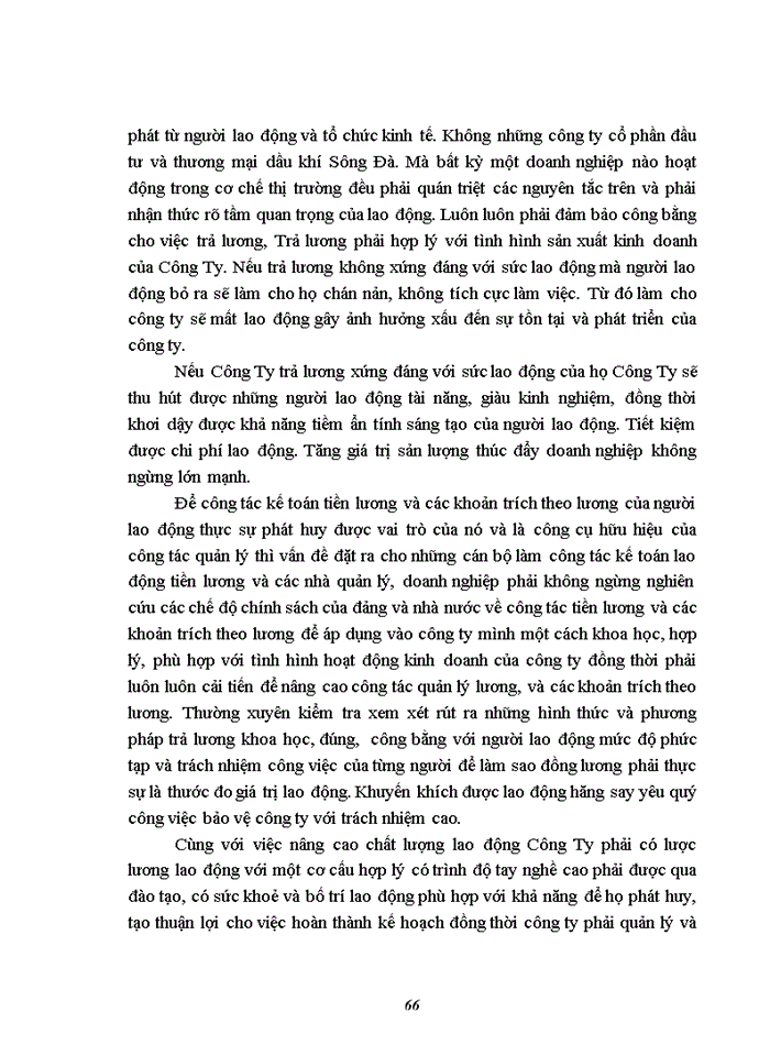 image for page Hoàn thiện kế toán tiền lương và các khoản trích theo lương tại Công ty cổ phần đầu tư và thương mại dầu khí Sông Đà