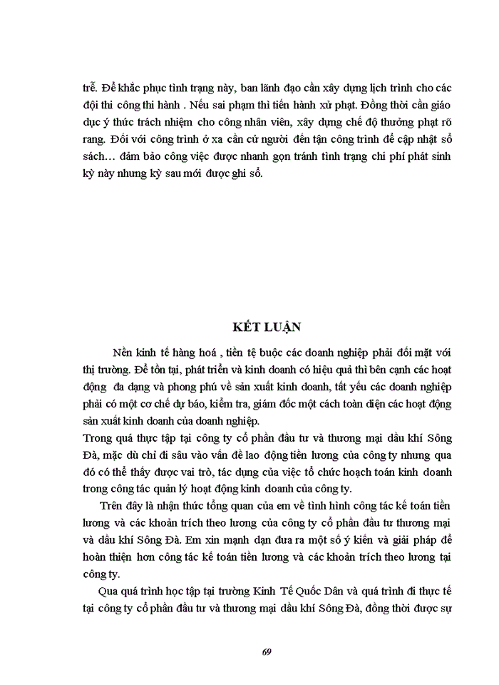 image for page Hoàn thiện kế toán tiền lương và các khoản trích theo lương tại Công ty cổ phần đầu tư và thương mại dầu khí Sông Đà
