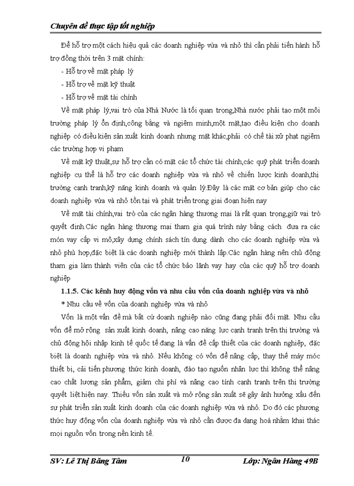 image for page Nâng cao chất lượng hoạt động cho vay đối với doanh nghiệp vừa và nhỏ tại ngân hàng Đầu tư và Phát triển chi nhánh Quang Trung