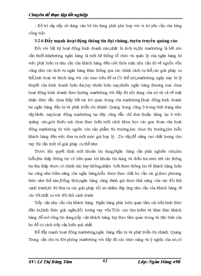 image for page Nâng cao chất lượng hoạt động cho vay đối với doanh nghiệp vừa và nhỏ tại ngân hàng Đầu tư và Phát triển chi nhánh Quang Trung