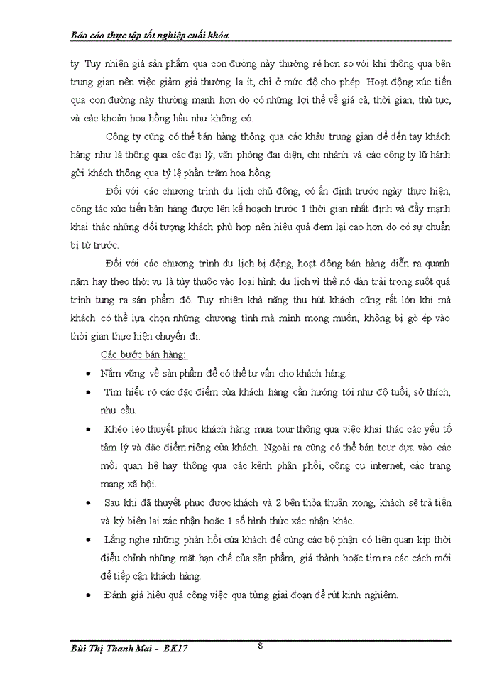 image for page Báo cáo thực tập tốt nghiệp cuối khóa Công ty Cổ phần du lịch Hapro
