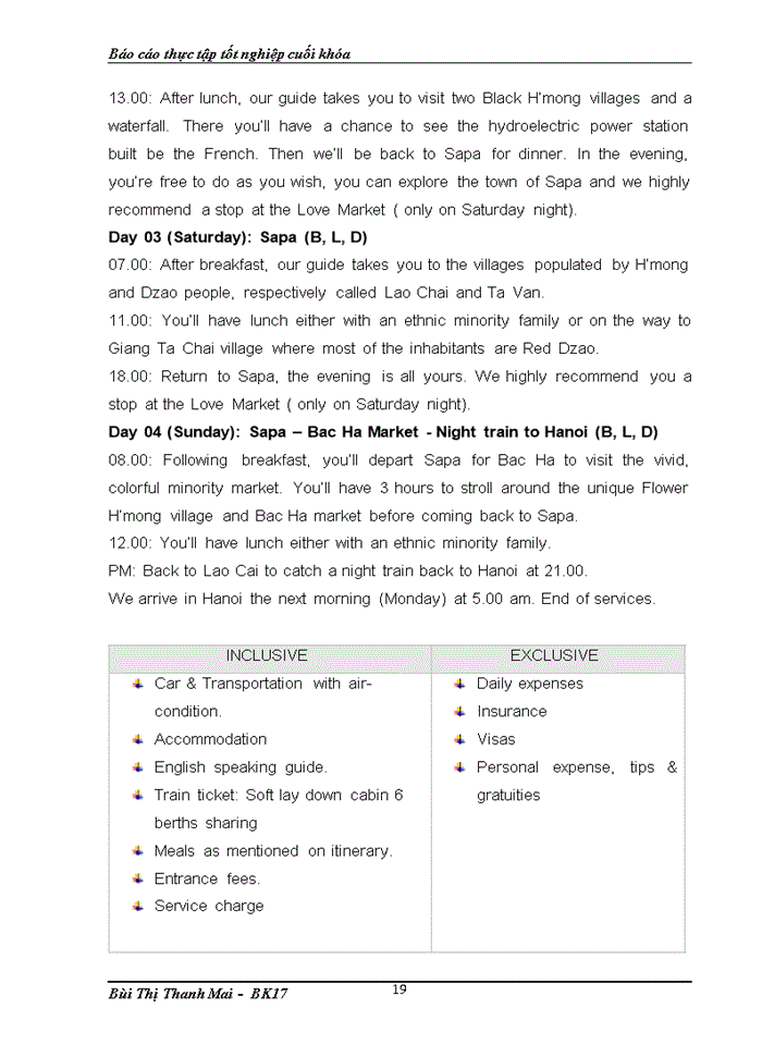 image for page Báo cáo thực tập tốt nghiệp cuối khóa Công ty Cổ phần du lịch Hapro
