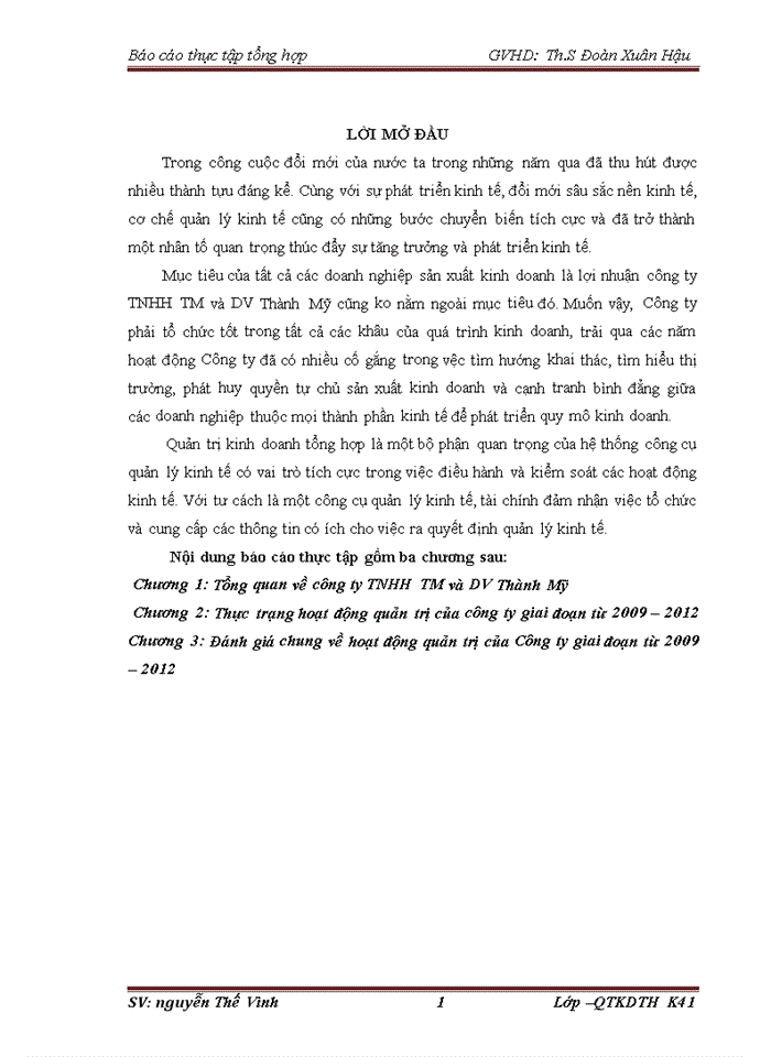image for page Báo cáo tại Công ty Trách nhiệm hữu hạn Thương mại và dịch vụ Thành Mỹ BC