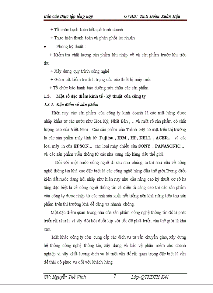 image for page Báo cáo tại Công ty Trách nhiệm hữu hạn Thương mại và dịch vụ Thành Mỹ BC