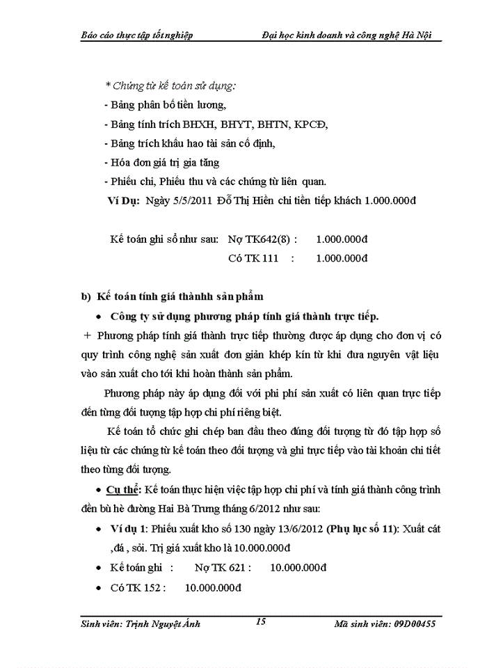 image for page Báo cáo tại Công ty Trách nhiệm hữu hạn 1 thành viên công trình giao thông Hà Nội