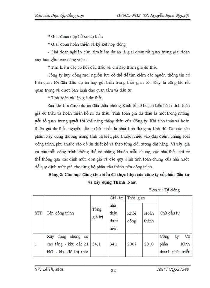image for page Báo cáo tại Công ty cổ phần đầu tư và xây dựng Thành Nam