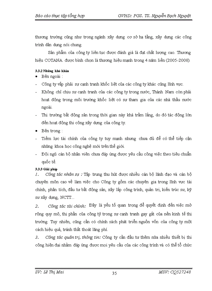 image for page Báo cáo tại Công ty cổ phần đầu tư và xây dựng Thành Nam