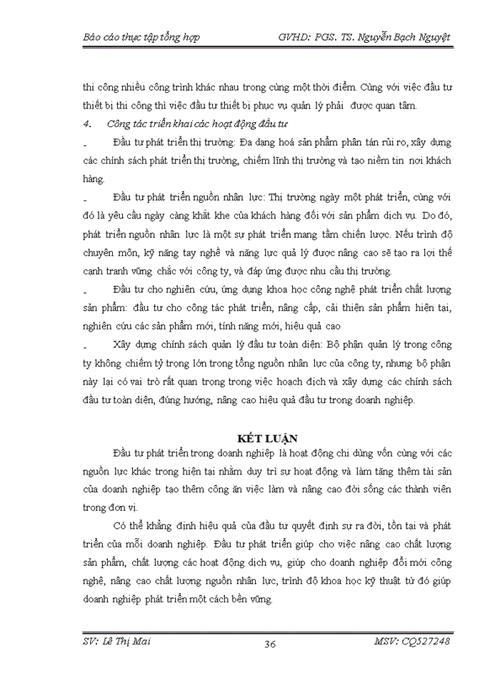 image for page Báo cáo tại Công ty cổ phần đầu tư và xây dựng Thành Nam