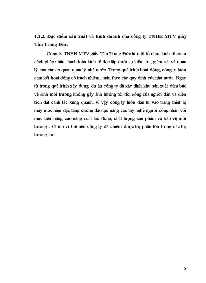 image for page Báo cáo tại Công ty Trách nhiệm hữu hạn Một thành viên giấy Tân Trung Đức