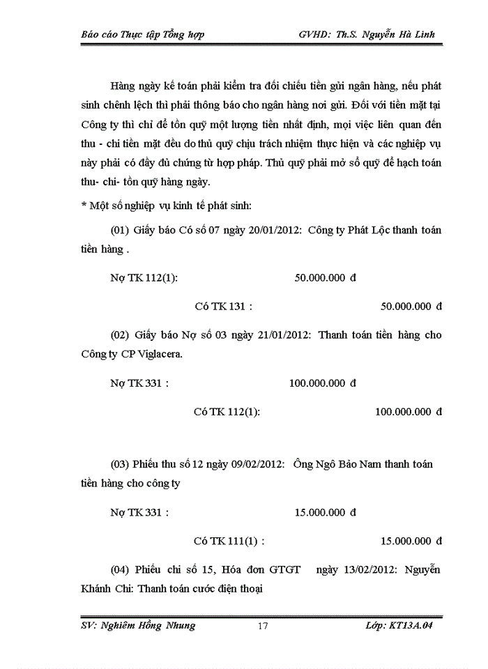 image for page Báo cáo tại Công ty Trách nhiệm hữu hạn Thương Mại và Dịch Vụ Khải An Phát