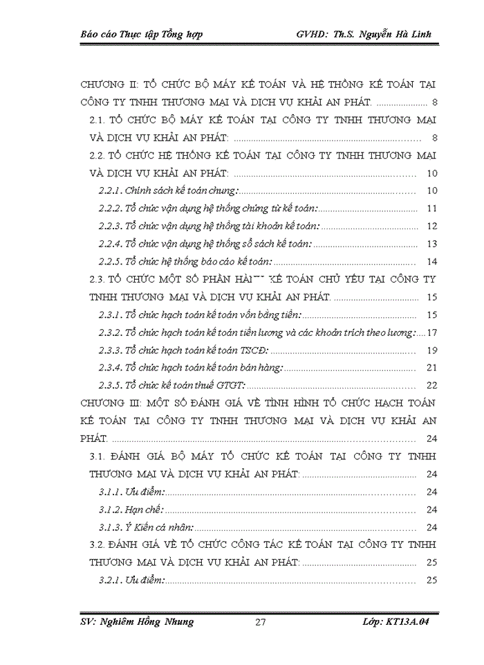 image for page Báo cáo tại Công ty Trách nhiệm hữu hạn Thương Mại và Dịch Vụ Khải An Phát