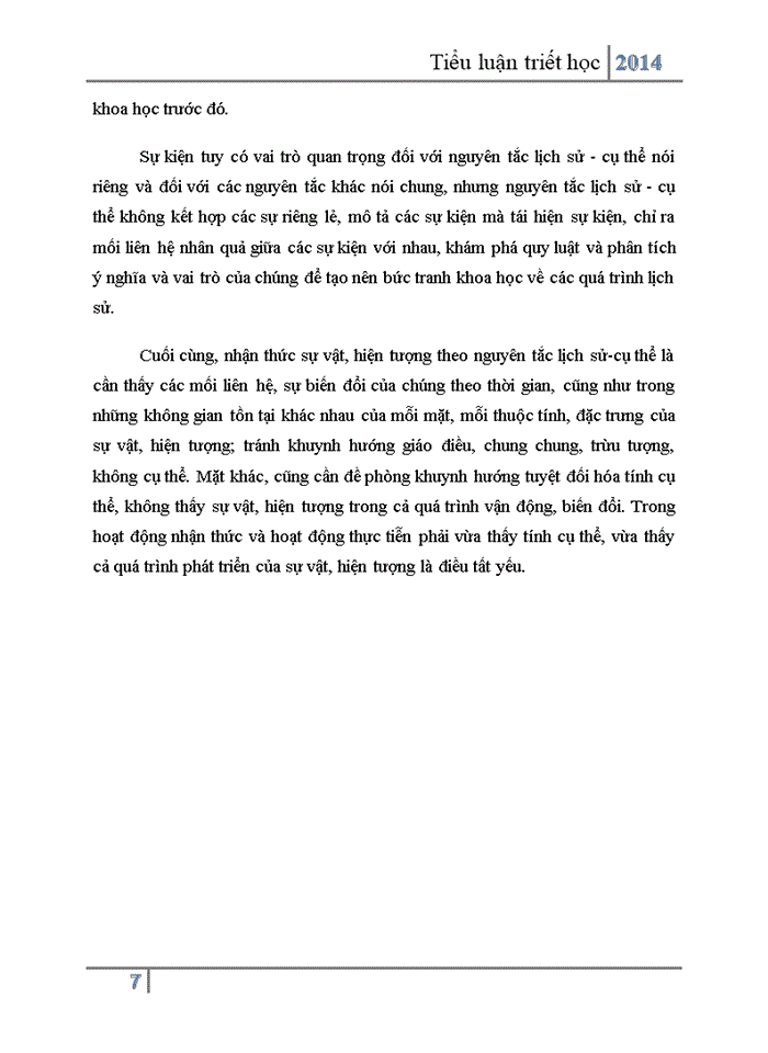 image for page Nguyên tắc lịch sử - Cụ thể và Phương pháp thống nhất lịch sử - LOGIC