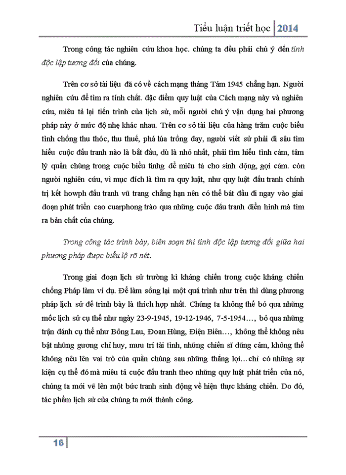 image for page Nguyên tắc lịch sử - Cụ thể và Phương pháp thống nhất lịch sử - LOGIC