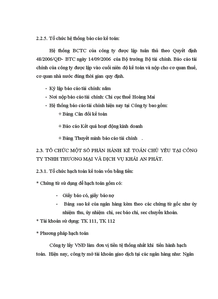 image for page Báo cáo tại Công ty Trách nhiệm hữu hạn Thương Mại và Dịch Vụ Khải An Phát