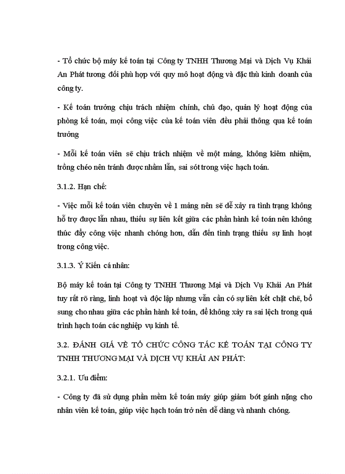 image for page Báo cáo tại Công ty Trách nhiệm hữu hạn Thương Mại và Dịch Vụ Khải An Phát