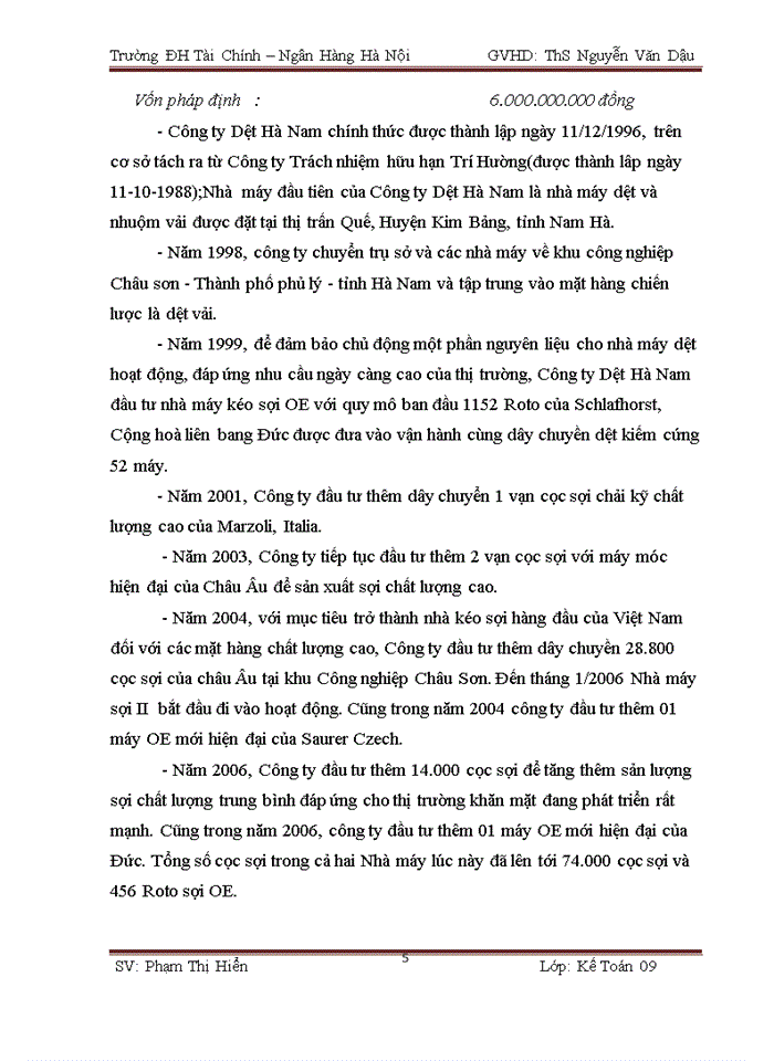 image for page Báo cáo thực tập tổng hợp tại Công ty Trách nhiệm hữu hạn dệt Hà Nam