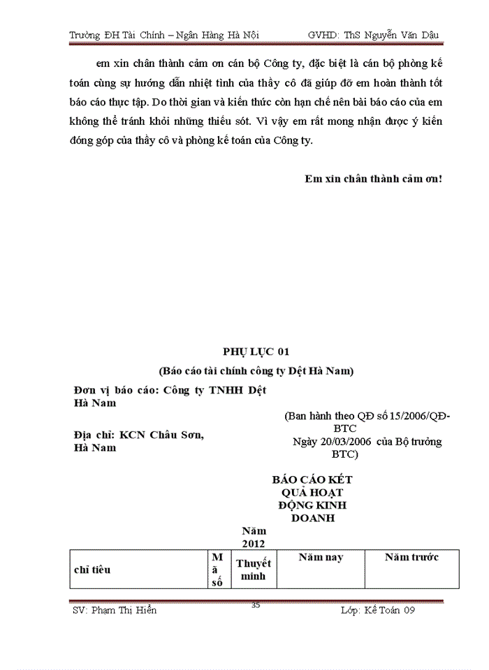 image for page Báo cáo thực tập tổng hợp tại Công ty Trách nhiệm hữu hạn dệt Hà Nam