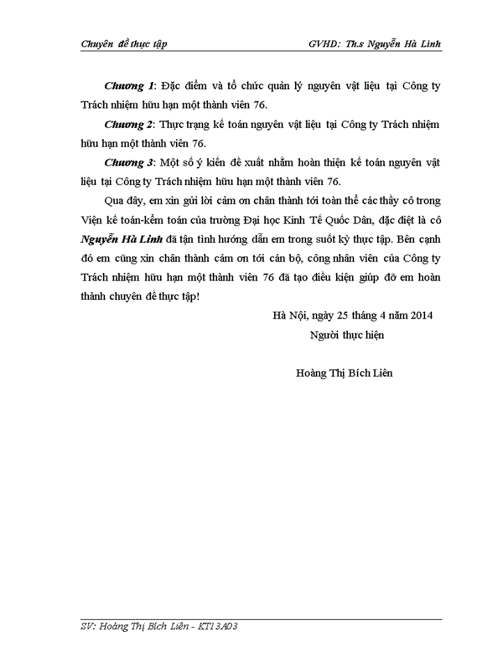 image for page Hoàn thiện kế toán nguyên vật liệu tại Công ty Trách nhiệm hữu hạn một thành viên 76