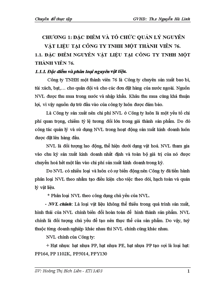 image for page Hoàn thiện kế toán nguyên vật liệu tại Công ty Trách nhiệm hữu hạn một thành viên 76