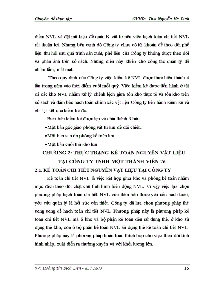 image for page Hoàn thiện kế toán nguyên vật liệu tại Công ty Trách nhiệm hữu hạn một thành viên 76