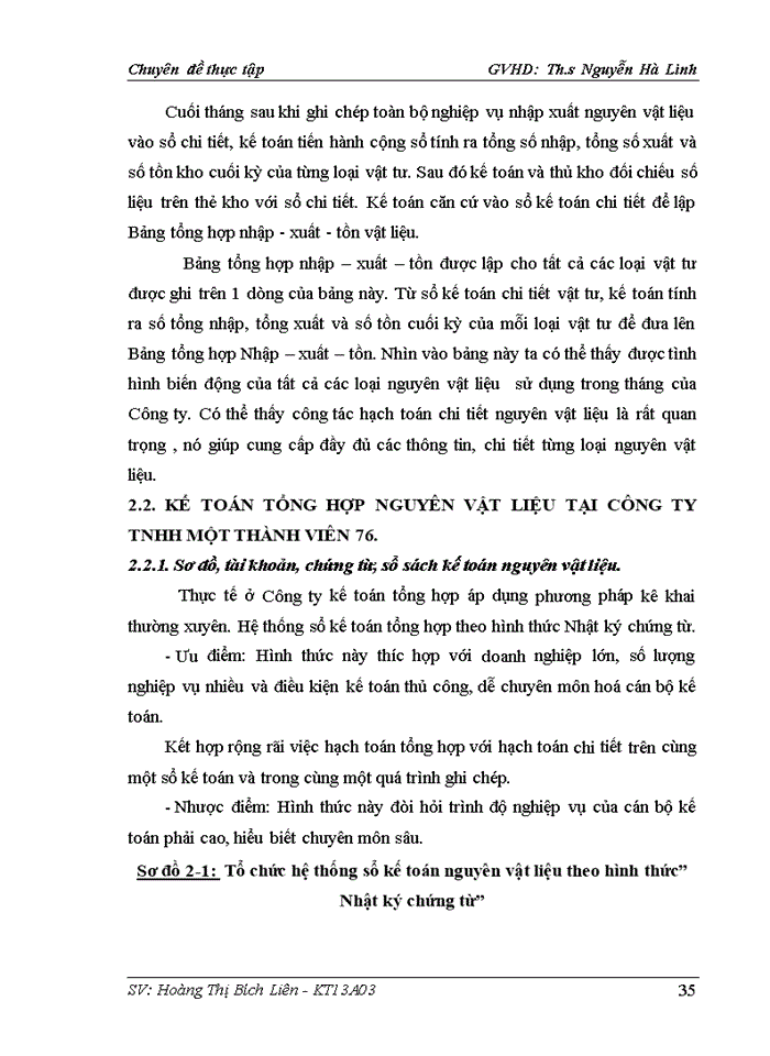 image for page Hoàn thiện kế toán nguyên vật liệu tại Công ty Trách nhiệm hữu hạn một thành viên 76