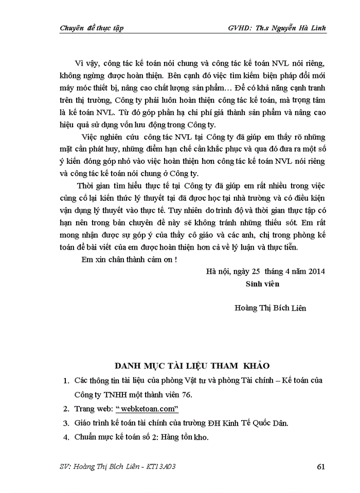 image for page Hoàn thiện kế toán nguyên vật liệu tại Công ty Trách nhiệm hữu hạn một thành viên 76