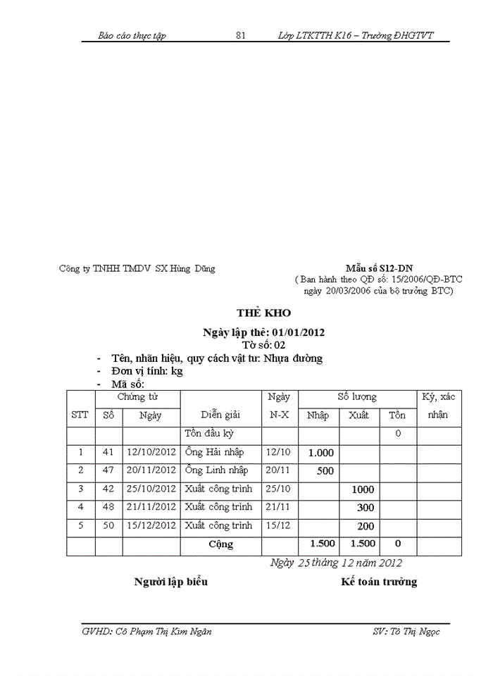 image for page Công tác Tổ chức kế toán Công ty Trách nhiệm hữu hạn Thương mại Dịch vụ sản xuất Hùng Dũng