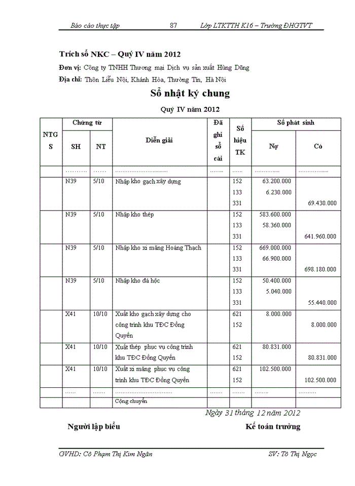 image for page Công tác Tổ chức kế toán Công ty Trách nhiệm hữu hạn Thương mại Dịch vụ sản xuất Hùng Dũng