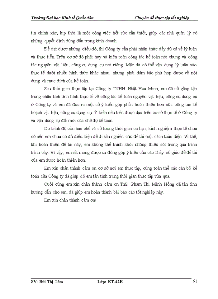 image for page Kế toán nguyên vật liệu công cụ dụng cụ tại Công ty Trách nhiệm hữu hạn Nhật Hoa Minh