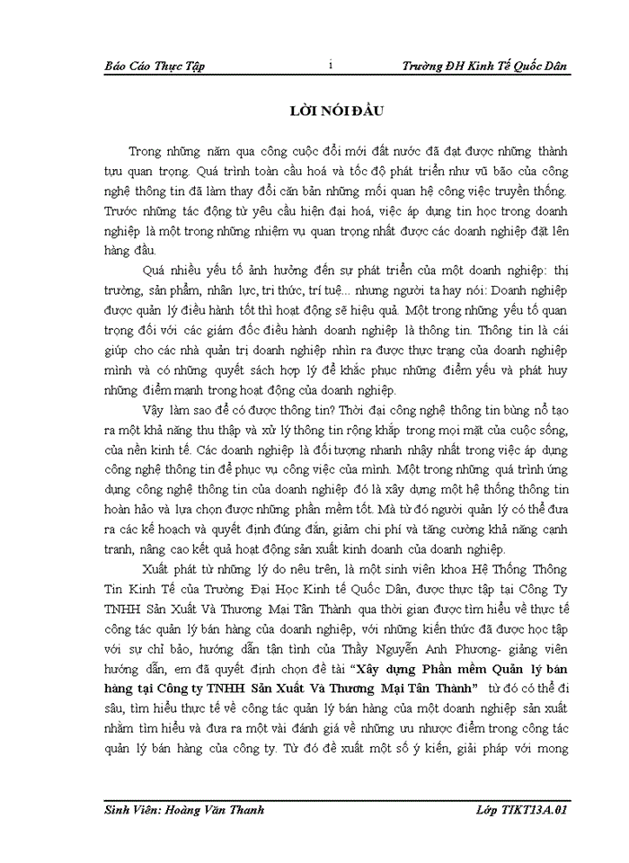 image for page Xây dựng Phần mềm Quản lý bán hàng tại Công ty Trách nhiệm hữu hạn Sản Xuất Và Thương Mại Tân Thành
