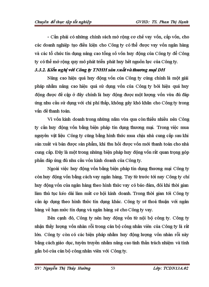 image for page Một số giải pháp nâng cao hiệu quả sử dụng vốn tại Công ty Trách nhiệm hữu hạn sản xuất và thương mại DH