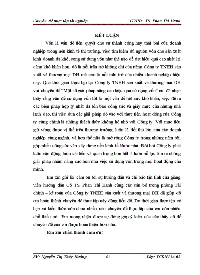 image for page Một số giải pháp nâng cao hiệu quả sử dụng vốn tại Công ty Trách nhiệm hữu hạn sản xuất và thương mại DH