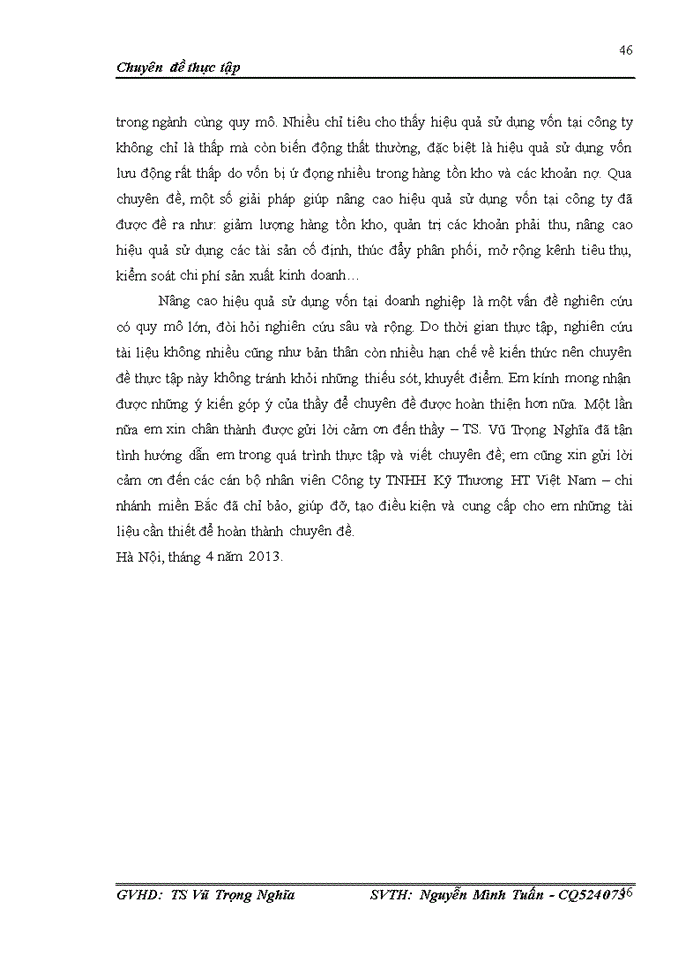 image for page Nâng cao hiệu quả sử dụng vốn tại Công ty Trách nhiệm hữu hạn Kỹ Thương HT Việt Nam